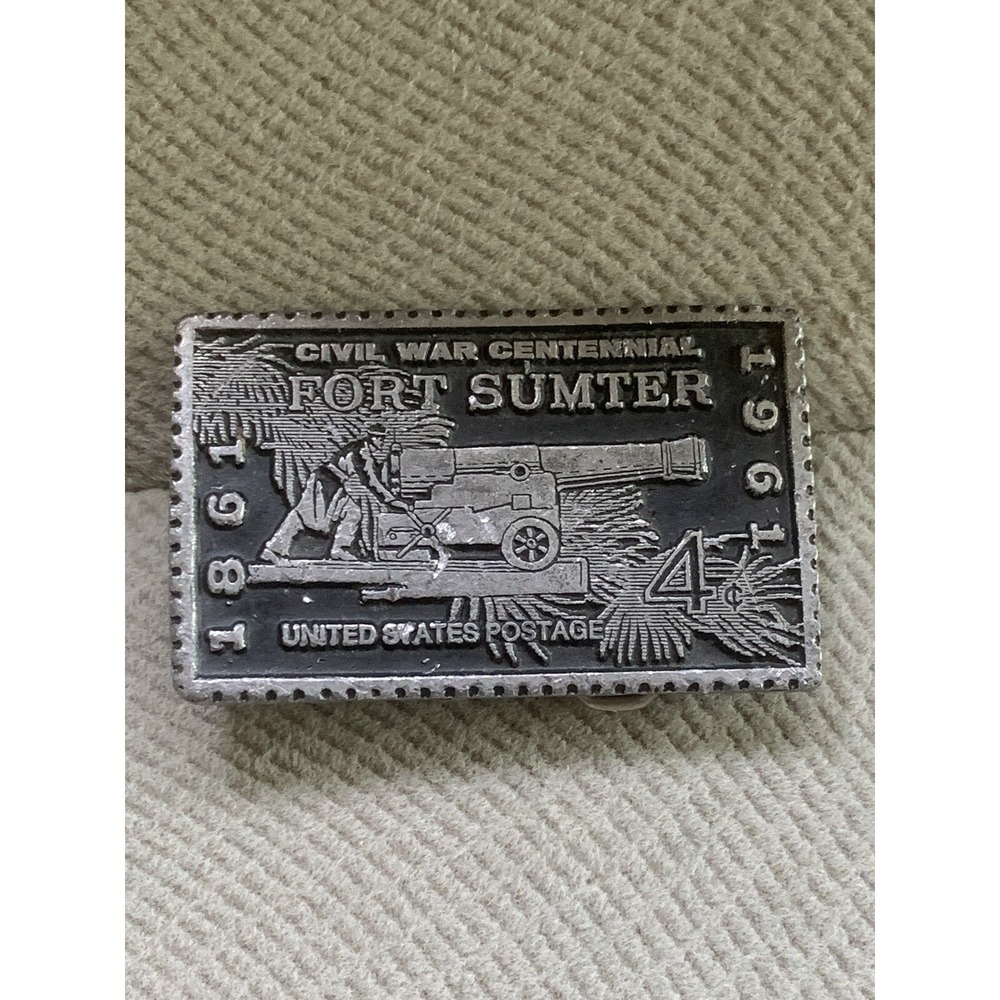 USPS Fort Sumter Centennial Belt Buckle Solid Pewter
